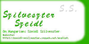 szilveszter szeidl business card